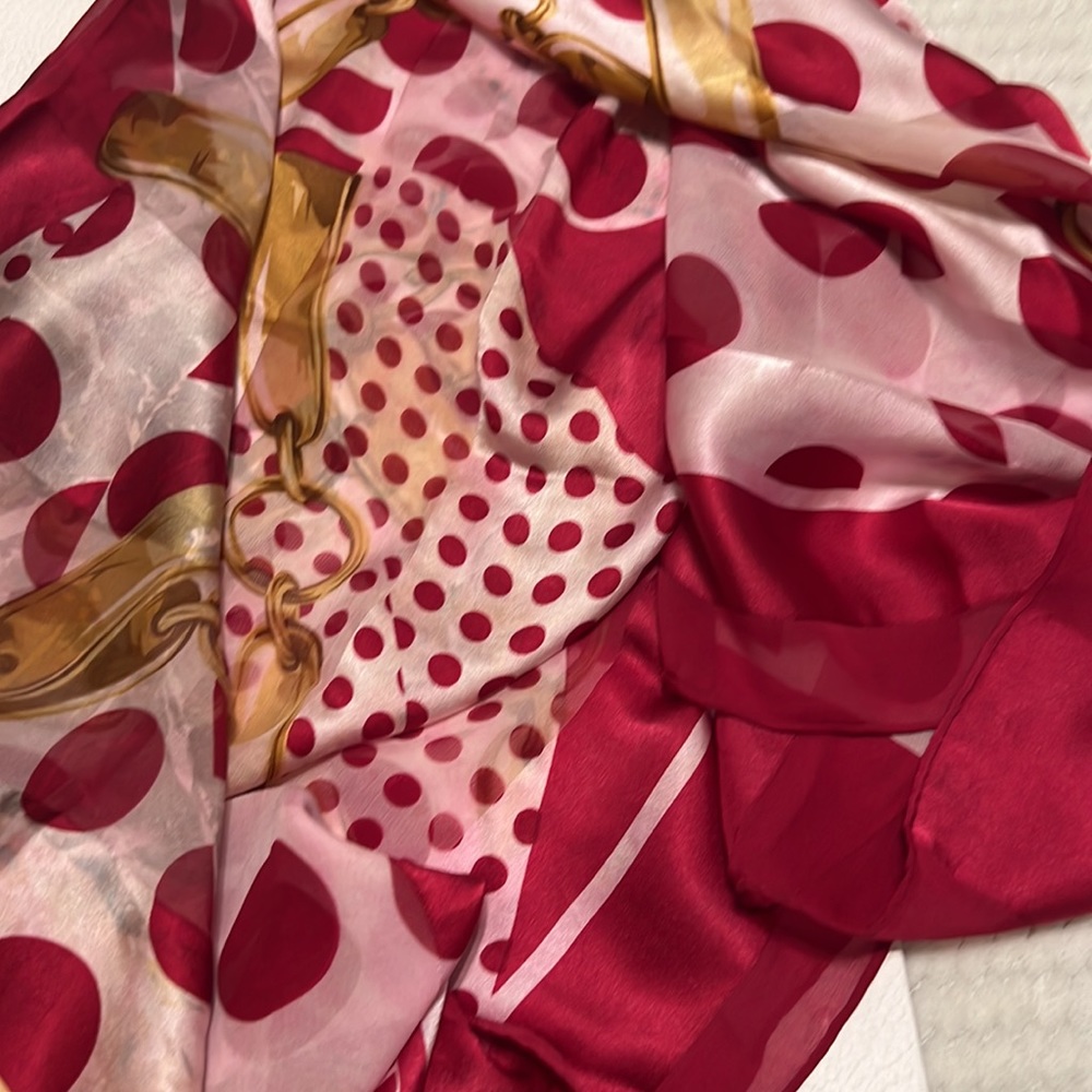 Christian Dior large shawl scarf silk - Picture 8 of 9